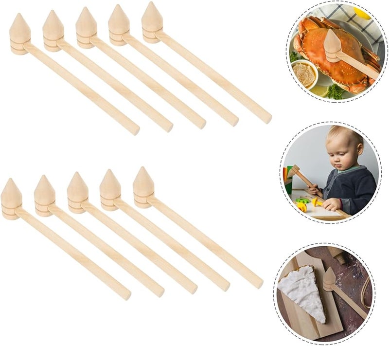 مجموعة مطرقة السلطعون من 10 مطرقة صغيرة لتكسير قشور المأكولات البحرية والكركند والسلطعون - Image 2